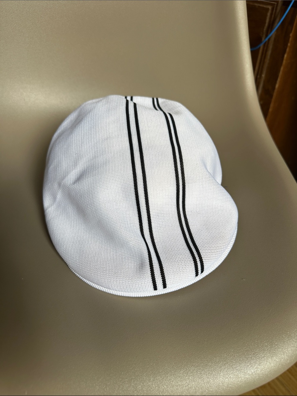 Kangol White Socks with Black Stripes and Logo
